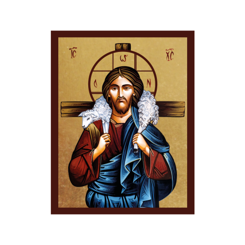 Ikona Złocona Chrystus Dobry Pasterz IK1C-06SZ