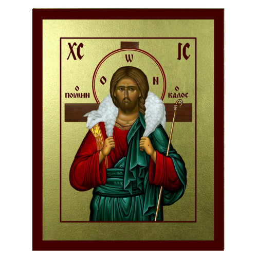 Ikona Złocona Chrystus Dobry Pasterz IK D-18