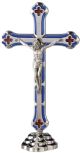 Krzyż witrażowy stojący 127BLU/NIK