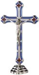 Krzyż stojący witrażowy 125BLU/NIK