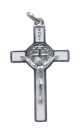 Krzyż Benedyktyński Metalowy Biały CSB50SN/BI