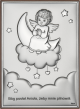 ! Obrazek aniołek na chmurce DS36/3, 13x18 @