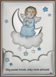 ! Obrazek aniołek na chmurce NIEBIESKI DS36/3CC, 13x18 @