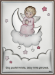 Obrazek aniołek na chmurce RÓŻOWY DS36/2CR, 10x14 @