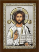 SREBRNY Jezus Chrystus Pantokrator AE0843/2S, 10x12