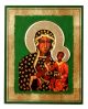 Ikona Złocona z nimbem Matka Boska Częstochowska IK D-03/N, 25x31
